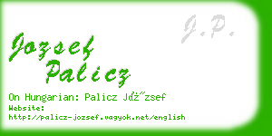 jozsef palicz business card